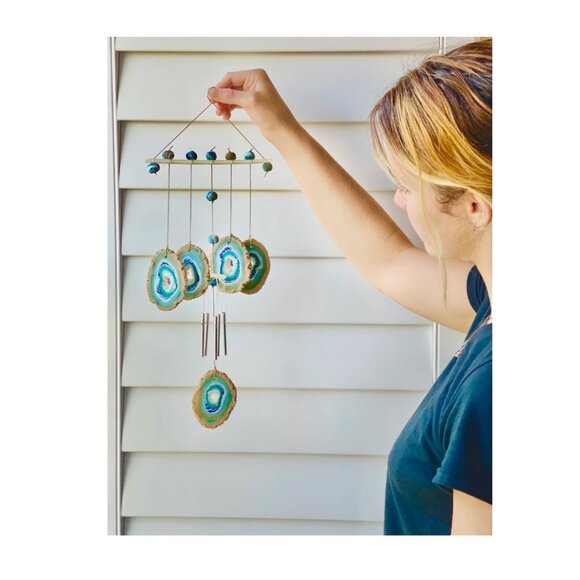 NEW Make Your Own Clay Geode Wind Chime DIY Craft Kit CHRISTMAS GIFT Stocking St - Picture 10 of 16